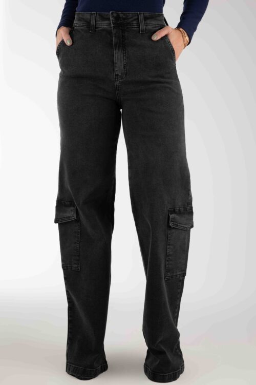 CALÇA FEMININA WIDE CARGO KELV