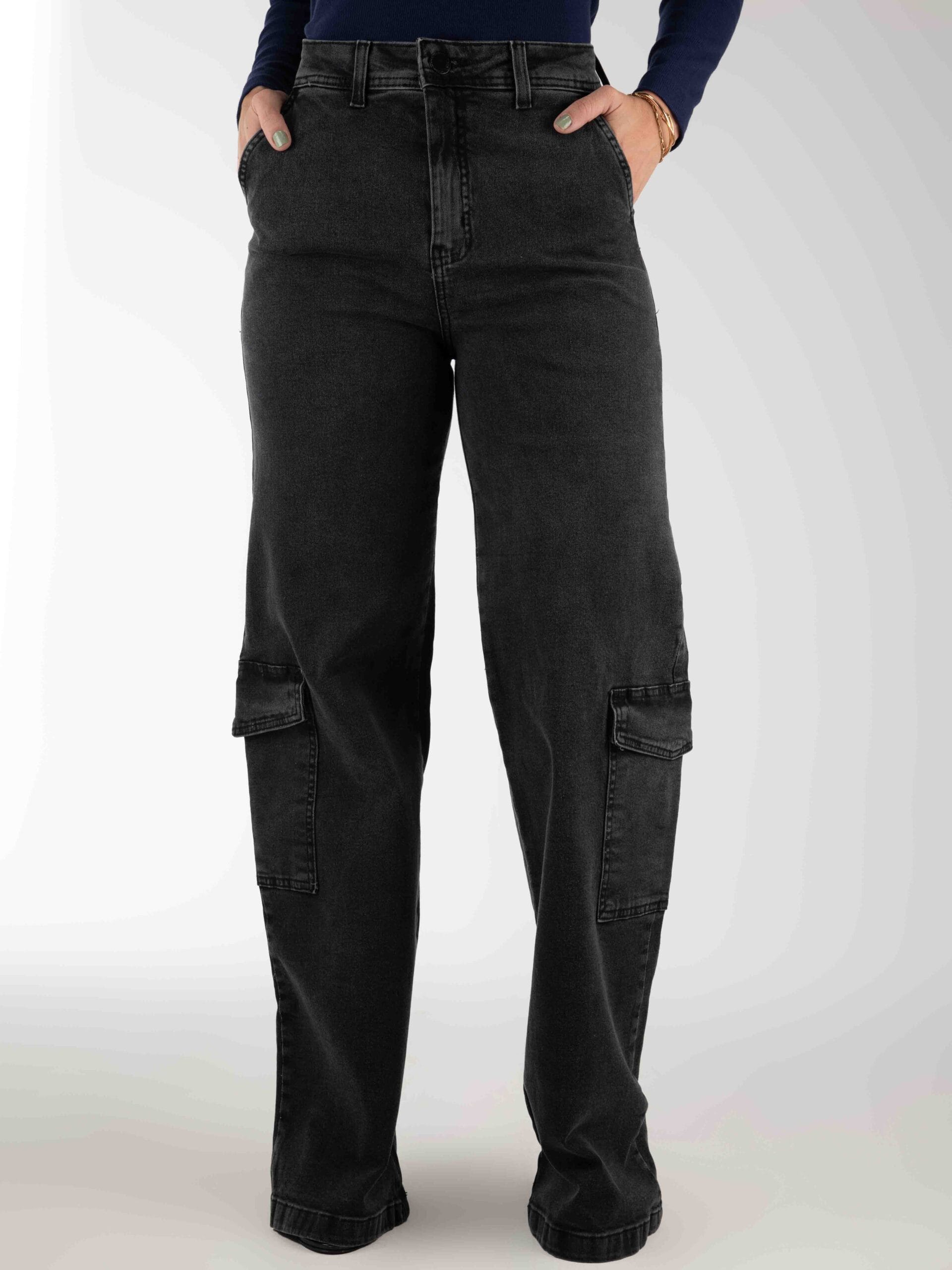 Calça Feminina Wide Cargo Kelv