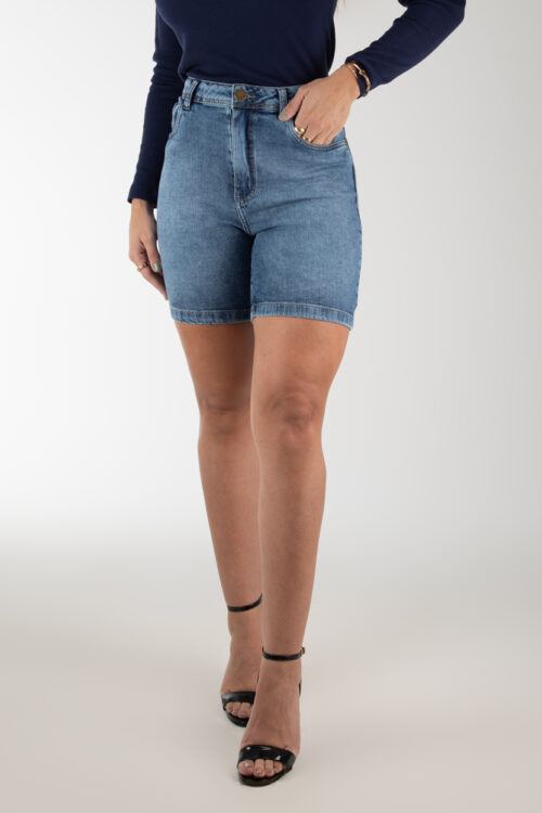 BERMUDA FEMININA MEIA COXA MARRA