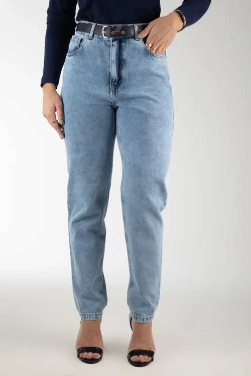 CALÇA FEMININA MOM COM CINTO