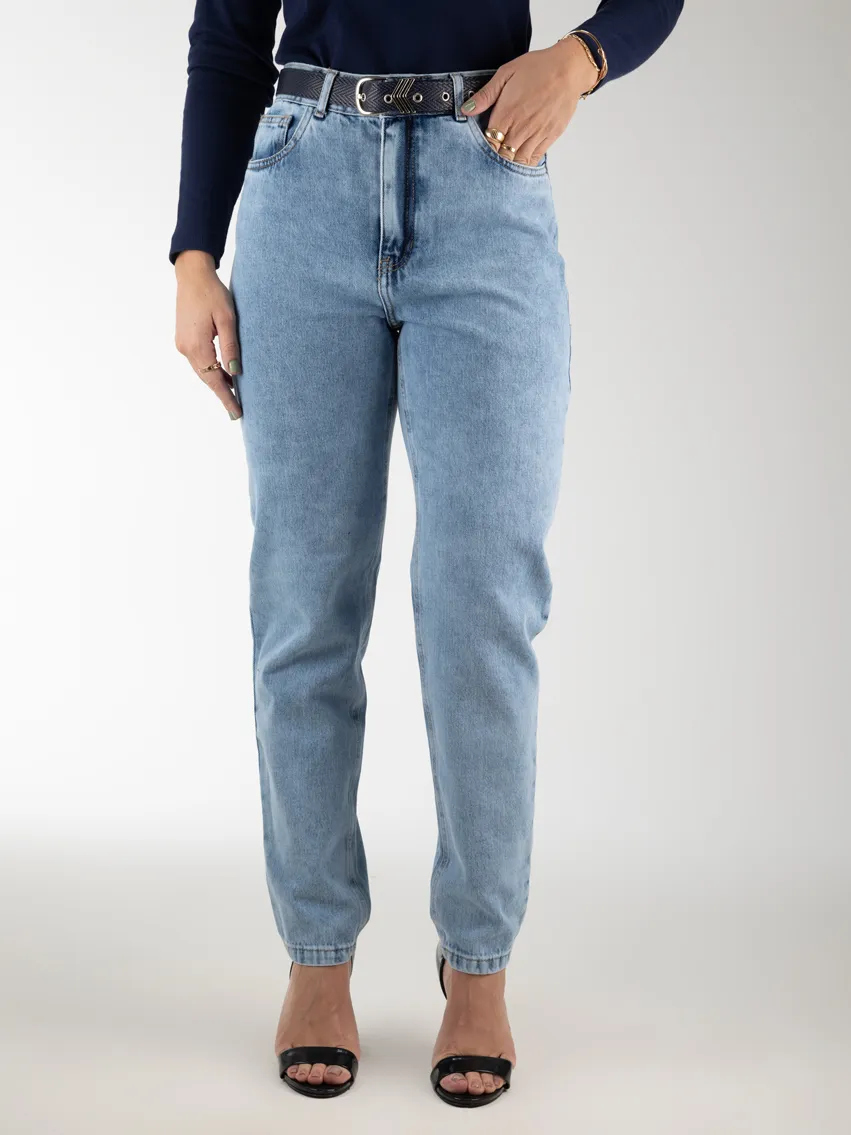 Calça Feminina Mom com Cinto