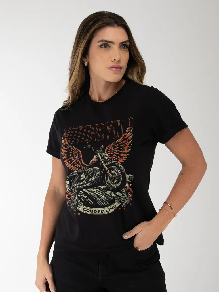 CAMISETA FEMININA MOTORCYCLE