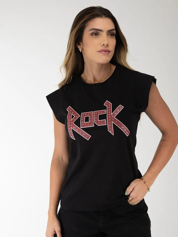 Camiseta Feminina Muscle Tee Rock