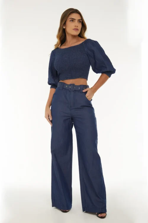 CROPPED FEMININO LASTEX ZIERER VISCERAL