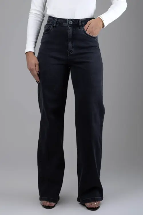 CALÇA FEMININA WIDE LEG LEONA
