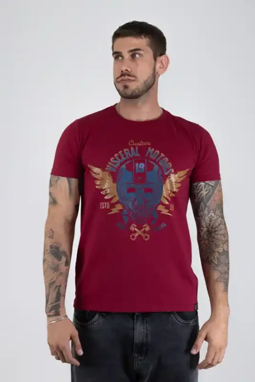 CAMISETA MASCULINA SKULL FLY