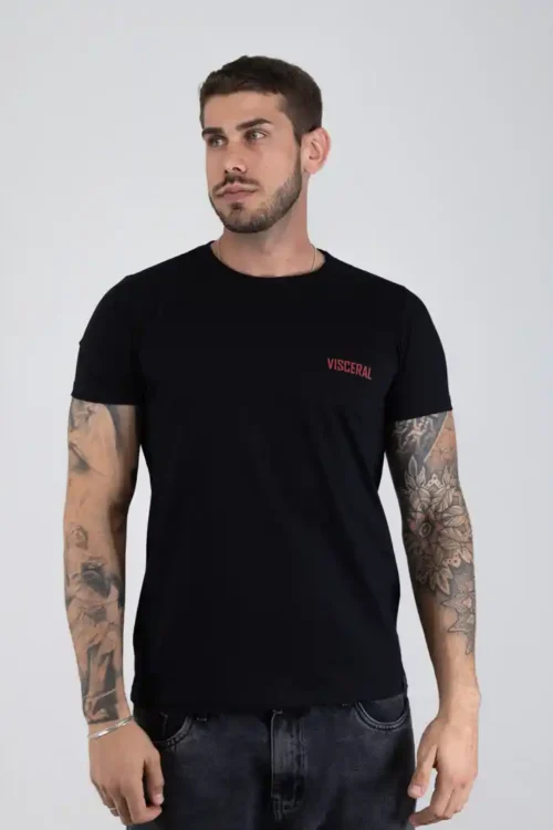 CAMISETA MASCULINA GUITAR RED VISCERAL