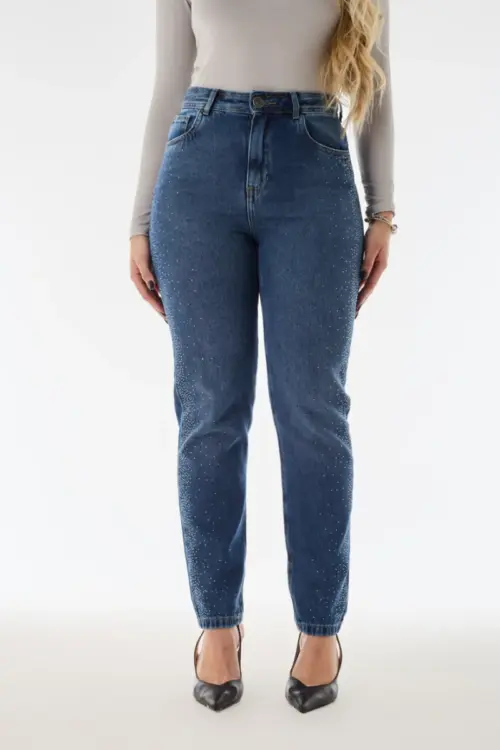 Calça Feminina Mom Hotfix