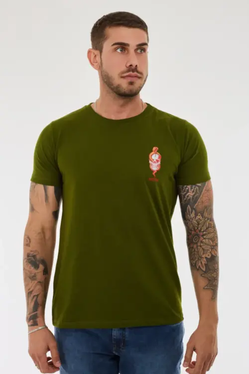 Camiseta Masculina Green Skull