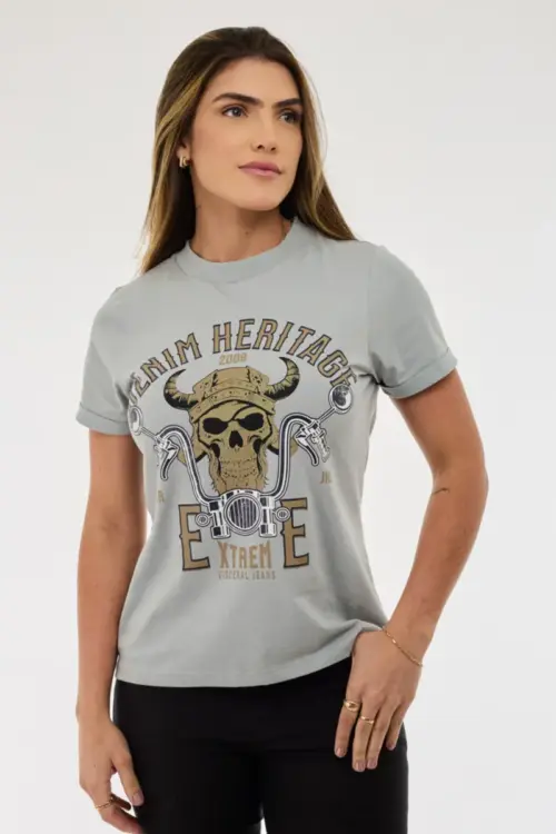 Camiseta Feminina Prata Rock