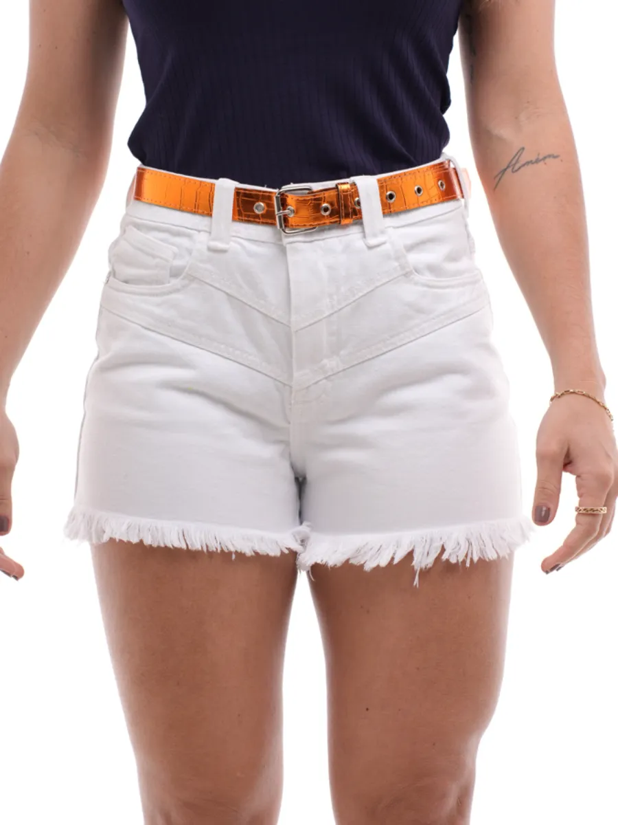 Shorts Feminina Branco Thamara