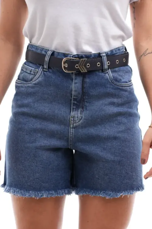 Shorts Feminino Style Jorts Blue