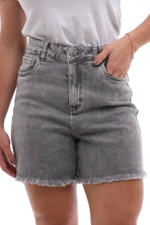 Shorts Feminino Style Jorts Gray