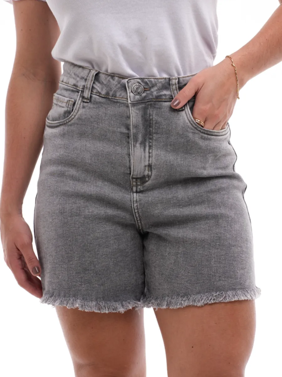 Shorts Feminino Style Jorts Gray