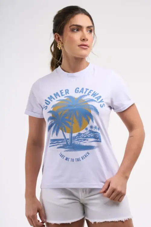 T Shirt Feminina Summer Jul
